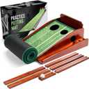 Palladium Golf Putting Mat for Indoors - Indoor/Outdoor Putting Green with Ball Return, Realistic Surface Golf Putting Mat, 2 Hole Training, 10 Feet.
