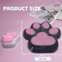 Cat Paw Squishy Big Fufu Squishies Giant Cat Paw Toy 5.5 Inch Large Paw Print Squishy Squeeze Toys Tangcii Pinch Family Silicone Stress Relief Cute Soft Sticky Toy for Adults Kids (Black+pink)