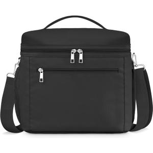 DALINDA Lunch Bag Cooler Bag Lunch Box for Women Men, Insulated Leak Proof Lunchbox Lightweight for Picnic,Grocery,Beach,Camping,Travel,Work (Small-7L, Black)