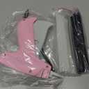 Stitch Gun for Clothes Handheld Stitch Gun Quick Clothing FixerSewing Kit Includes 1,000 Black Fasteners & 1,000 White Fasteners & 6 Needles (Pink)