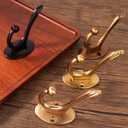 Brushed Gold Heavy Duty Wall Hooks  6 Pack Black Coat Hooks for Hanging Coats,Robes,Bags,Hats,Wall Mounted with Includes Two Types of Installation Screws TYDLSJ