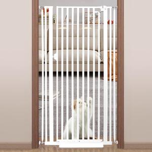71 Extra Tall Cat Gate for Doorway29.4-33.4 Wide Pet Gate, Auto Close/One Handed Open, 1.34 Extra Small Gap, No Drill Pressure Mount Tall Cat Gate for Interior Stairs/Kitchens/Hallways (White)