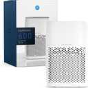 HATHASPACE HSE600 Smart True HEPA Air Purifier for Home, Small Air Cleaner with Activated Carbon Filter, Removes 99.9% of Dust, Smoke, Pet Dander, Odors, VOCs, Quiet for Rooms, Covers Up to 600 Sq. Ft (White)