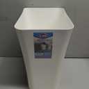 Clorox Textura Slim Trash Can - 3.1 Gallon Small Waste Basket for Narrow Spaces - Skinny Plastic Garbage Bin for Bathroom, Bedroom, or Office, White