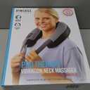 Homedics Pro Therapy Vibration Neck Massager with Soothing Heat, Portable Pain Relief Massage for Stiff Neck Muscles, Soothing Heat for Tension and Stress Release, Customizable Speeds