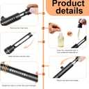 2 x 2 Pcs Car Air Essential Oil Diffuser Vent Clip with 12 Pcs Odorless Refill Sticks, Premium Aluminum Air Freshener Diffuser Suitable for Cars, Office, Kitchen (Black, 2 Pcs)