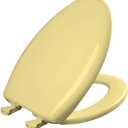 Bemis Classic Colors Slow Close Toilet Seat, Easy Clean Hinges and Durable Plastic Seat, Made in USA, Elongated, Yellow