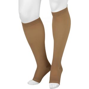 Juzo Basic 4411 Knee-High 20-30 mmHg Open Toe Compression Stocking, Regular Size IV, Beige