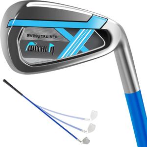 prowithlin Golf Swing Trainer Aid - 7 Iron, Golf Training Aid Golf Swing Warm-Up Stick for Strength Grip Tempo & Flexibility Training, Golf Accessories for Men (Right-Handed)