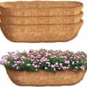 30 inch 3 Pack Trough Coco Liners, Natural Coconut Coir Fiber for Wall Basket Planters, Window Box Liners, Garden Planter Baskets, Fence Flower Baskets (3 Pack, 30 inch)