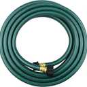 PVC Garden Hose 1/2 Inch, Flexible Water Hose with Male and Female Fittings, No Leaking, Heavy Duty, for Household, Outdoors, Lawns, Patio (15 FT, Green, Plastic Fittings)
