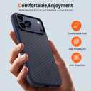 vnnink Magnetic for iPhone 17 Pro Max Case (Compatible with MagSafe) (Camera Control Button) Technical Fabric Nylon Phone Case for iPhone 17 Pro Max, Shockproof Military Drop Protection,Blue