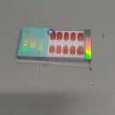 BTArtbox Press On Nails Short - Red Press on Nails, Short Oval Fake Nails with Nail Glue, Natural Reusable Glue On Nails in 16 Sizes Soft Gel Nail Kit, Mulled Wine