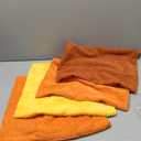 MIULEE Decorative Throw Pillow Covers 18x18 Inch Set of 4, Vibrant Cushion Covers Vintage Retro Home Decor, Mix and Match Color Clash Design for Sofa Couch Bed Living Room Yellow Rust Green