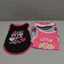 Pistha 4 Pack Dog Shirts Summer Printed Puppy Clothes Cute Sleeveless Pet T Shirts Dog Clothes for Dogs Cats Girl (M)