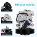 AC Compressor with Clutch Fit for 2011-2019 Freightliner Cascadia 12.8L 14.8L 15.6L, 2012 2013 2014 2015 2016 2017 2018, Replace CO 29043C, Air Condition automotive replacement
