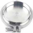 6" (6inch) Stainless Steel Tri-clamp (Tri-Clover Clamp) + 1 Pcs Sanitary Pipe Weld Ferrule + 1Pcs End Cap + 1 Pcs Silicone Gasket,Sanitary Ferrule TC, Sanitary SS303 Set