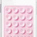 Anteel Silicone Suction Phone Case Mount, Non Slip Sticky Phone Grip for Cellphone, Silicon Adhesive Suction Cup Phone Mount, Strong Grip Holder for Selfies and Videos (Light Pink)