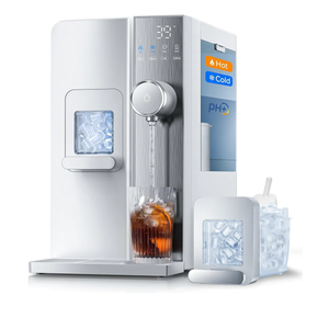 Ice Maker Water Filter Dispenser, 3 in1 Countertop Instant Hot & Cold Water -7 Stage Purification with Remineralization 7 Temperature & 5 Dispensing Volume Options Portable No Installation.