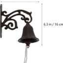 DOITOOL Vintage Cast Iron Doorbell 6.29 Inch Metal Bell Ringer Wall Mounted Decorative Bell for Home Garden Indoor Outdoor Use Rustic Style