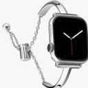 PlusRoc Stainless Steel Band Compatible with Apple Watch Band 38mm 40mm 41mm 42mm 44mm 45mm 46mm 49mm iWatch SE Series 11 10 9 8 7 6 5 4 3 2 1, Slim Versatile Bangle Bracelet for Women