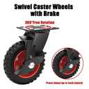 6 Inch Outdoor Caster Wheels Set of 4 Heavy Duty for All Terrain