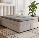 4" King Size Mattress Topper with Dual Individual Adjustable Air Support Chambers, Raised Edge Support, High-Speed Inflation Pump