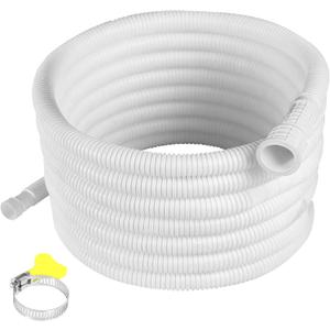 16.5FT Portable Dehumidifier DrainHose - Cuttable Rubber Adapter & Clamp, Flexible Universal AC Replacement Hose Kit