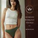 SHARICCA Seamless Thongs for Women Sexy Breathable No Show Thong Underwear Women Multiple Pack (XL)