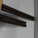 Bay Window Curtain Rods, HOTOZON 1 Inch Heavy Duty Curtain Rods for Bay Windows 36-72 Inch(Center Rod), 20-36 Inch Side Rods for Windows, Antique Bronze, Decorative Drapery Rods with End Cap Finials