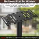 27" Mailbox Post with Mounting Bracket | Heavy Duty, In-Ground Post, For Outdoor Mailboxes, Compatible with Mail Boss, Architectural MAILBOXES, Gibraltar, hykolity