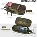Pencil Case Big Capacity High Large Storage Tactical Small Tool Pouch Bag Marker Pen Case Stationery Bag Travel Holder School College Office Organizer for Kids Men Women Adult Teens (Camo Green)