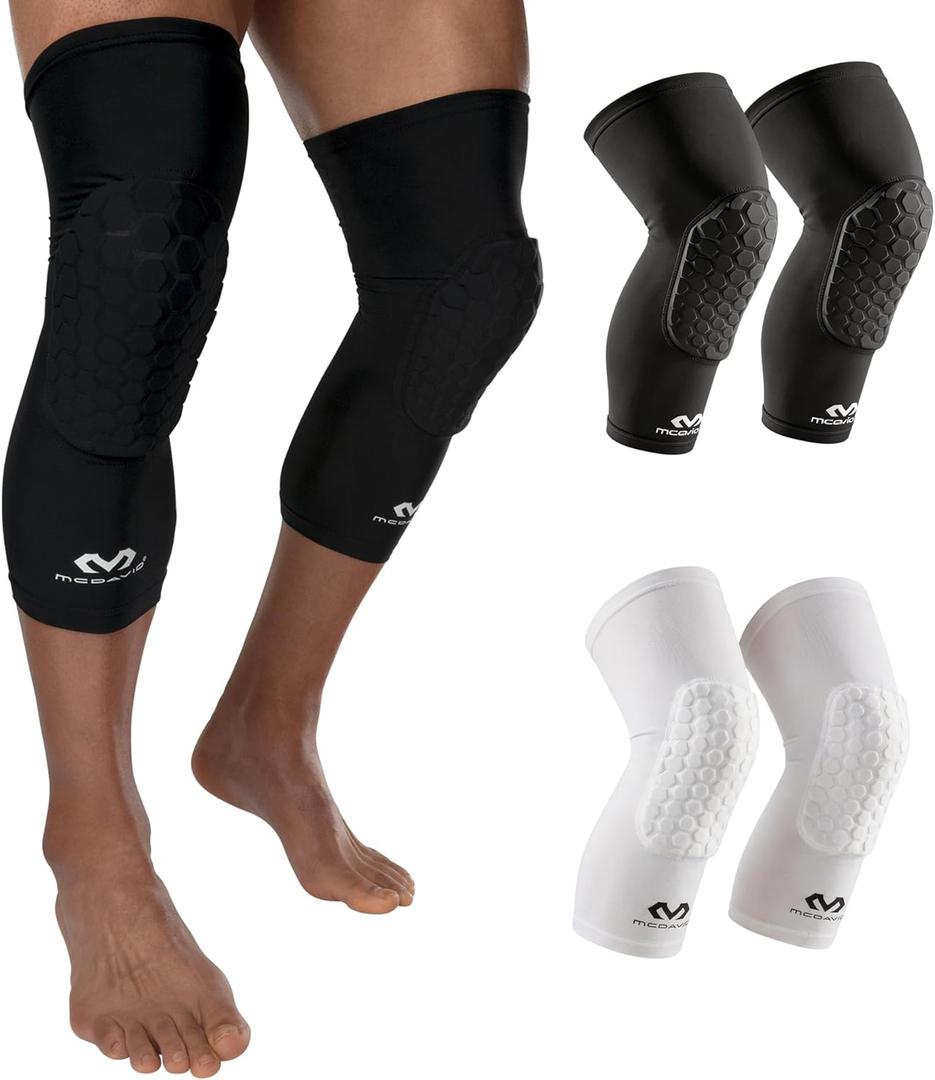 Knee Compression Sleeves: McDavid Hex Knee Pads Compression Leg Sleeve for Basketball, Volleyball, Weightlifting, and More - Pair of Sleeves, 2XL