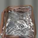 PACKISM TSA Approved Toiletry Bag - Clear Makeup Bag 3 Pack Medium, Quart Size Bag for 3-1-1 Liquids with Metal Smooth Zipper, Travel Makeup Bag for Women Men, Airport Airline Compliant Bag, Rose Pink (Medium Set (Standard))