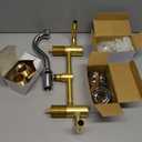 Kingston Brass KS3127AX 8-Inch Center Wall Mount Bathroom Faucet, Brushed Brass