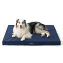 Lesure Outdoor Waterproof Dog Bed for Large Dogs, Orthopedic Egg Crate Foam Pet Bed with Oxford Fabric Surface and Removable and Durable Cover, Machine Washable, 36''x27'', Navy