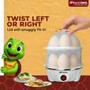 truTRTL 4 in 1 electric egg cooker | Boils upto 14 eggs | Poacher | Omelet maker | Vegetable steamer, dumpling & More | Marble