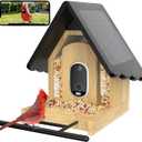 Smart Bird Feeder with Camera - 2K HD Solar Powered Outdoor Bird Camera AI Recognition Birdfeeder Cam IP65 Waterproof Remote Monitoring for Backyard Birds Ideal Gift for Birds Lovers
