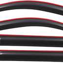 Lightronic Extra Durable Clip-on in-Channel Auto Vent Window Visor, Fits 2002-2009 Chevrolet Trailblazer, UV Protection Rain Guard, Original Wind Deflector, No-Drill Easy Install, Dark Smoke, 4-Pcs