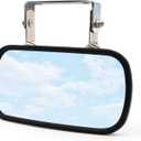 TOEMIRR 8" x 4" Convex Mirror Stainless Steel Rectangular fit for Multiple Scenarios, Tractors Forklifts Trucks Boats Cars Improve Visibility Universal U-Bracket Rearview Mirrors