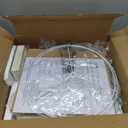 26" Farmhouse Table Lamp, Vintage Rustic Touch Control Bedside Lamp with 2 USB Ports & AC Outlet, Boho Resin 3-Way Dimmable Nightstand Lamp Linen Fabric Shade for Living Room Bedroom End Table White