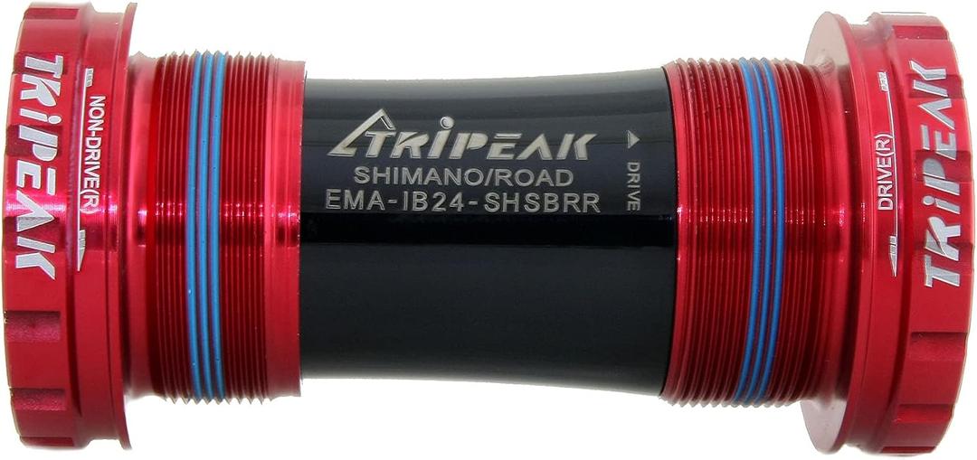 TRiPEAK Bottom Bracket BSA/ITA/C60/CR1/T47, with Steel Bearings for 24mm Shimano Hollowtech II Road/MTB Cranksets, Threaded BB Compatible with Trek, Giant, Specialized, Canyon, Campagnolo Frame