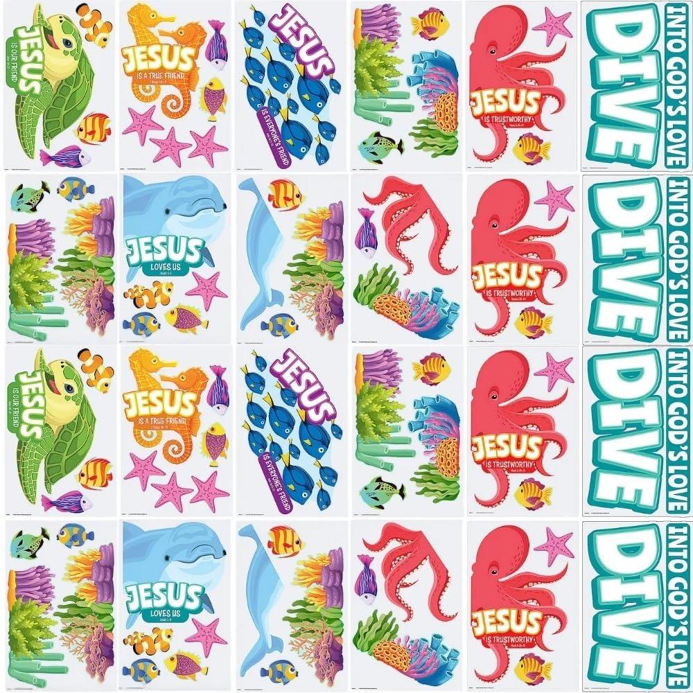Under The Sea VBS Classroom Bulletin Board Set - 36 Piece, Vacation Bible School 2024