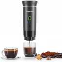 kejector Portable Coffee Maker Espresso Machine for Travel Nano Car Coffee Maker Compatible with Ground Coffee & NS Capsule for RV, Hiking Camping Office, Travel Espresso Maker Electric Gray