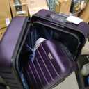 Coolife Luggage 3 Piece Set Suitcase Spinner Hardshell Lightweight TSA Lock (purple, 20/24/28)