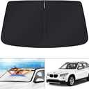 KUST Windshield Sun Shade for BMW X1 E84 Accessories 2011 2012 2013 2014 2015 Custom Fit Sunshade Foldable Sun Visor Protector Blocks UV Rays Keep Your Car Cooler