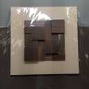 3D Wood Textured Large Neutral Abstract Wall Art, Modern Beige Brown Geometric Paintings Artwork for Walls-Minimalist Wooden Wall Art Decor for Living Room Hallway Dining Room Bedroom Office Aesthetic