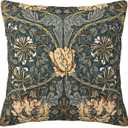Keebik William Morris Pimpernel Design Throw Pillow Cover Soft Decorative Throw Pillowcases Cushion Case for Home Decor Living Room Bed Couch Car 18x18 Inch