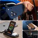 Magnetic for iPhone 17 Pro Case, Compatible with MagSafe, Integrated Silicone Camera Control Cover Protection, 3.0mm Thicken Silicone Phone Cover for 17 Pro 6.3", Dark Blue