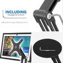 Swivel and Tilt Stand for Echo Show 15 (Gen 1, Gen 2), Portable Monitor Stand, Adjustable Angle and Height with 360 Rotation Bases, Switching Between Landscape and Portrait Screens (Black)